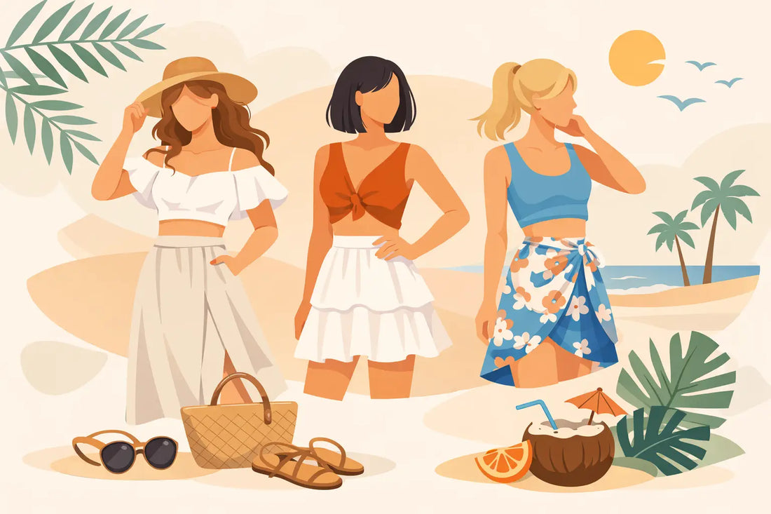 Summer Crop Top Skirt Outfit Ideas