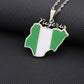 NIGERIA Flag Map Necklace