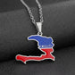 HAITI Flag Map Necklace